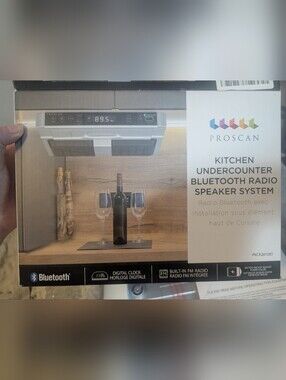 PROSCAN Under Cabinet  FM/ Clock Radio & Bluetooth